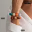 IFANSIN 2 Cái / bộ Vòng Tay Xếp Chồng, Vòng Tay Đính Hạt Nhựa Nhiều Màu Sắc, Dây Đàn Hồi Đá Không Đều Cổ Điển Boho Vòng Tay Phụ Kiện Trang Sức
