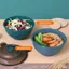 Bát mì ăn liền ký túc xá DONOVANQQ, Bát Ramen chống rò rỉ kín, An toàn cho lò vi sóng di động có nắp vòm Tay cầm gấp Bát súp Salad