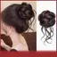 Cod tổng hợp Fluffy lộn xộn Bun Claw Clip xoăn sợi tóc mở rộng cho phụ nữ