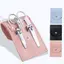 COD 4 Piece Nail Clipper Set với sắc nét bền S và xách tay PU Leather Case cho du lịch nhà hàng ngày chải chuốt