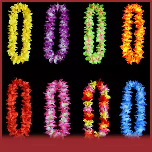 Cod Hawaii leis mô phỏng lụa hoa leis khiêu vũ bên ưa thích ăn mặc Vòng Hoa 8 màu