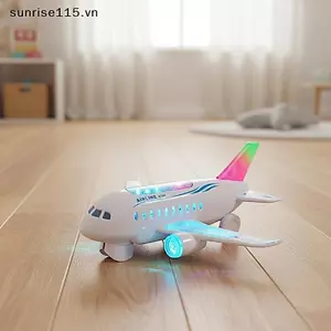Đồ chơi máy bay điện SRVN có đèn LED và âm thanh Máy bay di chuyển tự động Mô hình máy bay Đồ chơi Mô hình máy bay cho trẻ em sinh nhật.