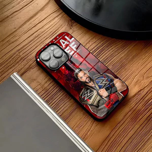 Ốp Điện Thoại BK-1 W-WWE-Roman Reigns Cho IPhone 16 15 14 Pro 11 13 12 Mini 6 8 7 Plus Kính Thiết Kế Sang Trọng Cove