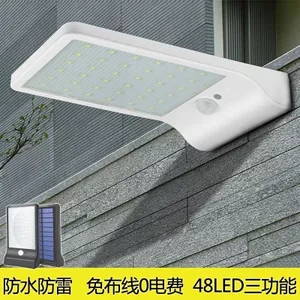 Đèn năng lượng mặt trời Hộ gia đình Đèn sân vườn Ánh sáng ngoài trời Nông thôn Điện miễn phí Đèn đường Cảm biến chống nước Đèn tường Ban công siêu sáng