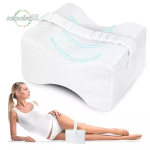 Gối đầu gối CATMALLER88, Gối chân Cotton có thể giặt được, Gối xốp hỗ trợ chân mềm cho người ngủ bên