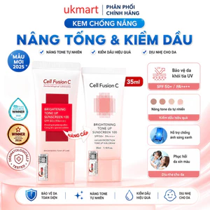 Kem Chống Nắng Nâng Tone Kiềm Dầu Cell Fusion C Brightening Tone Up Sunscreen 100 SPF50+ 10ml - 35ml