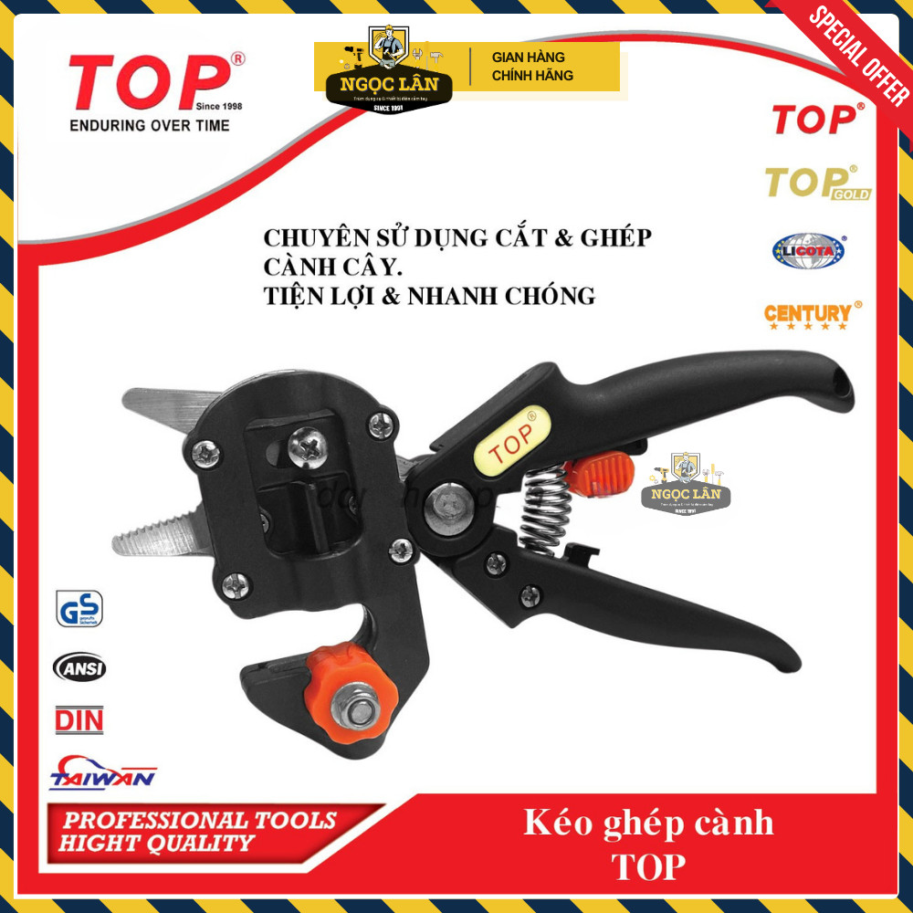[Chính hãng TOP] Kéo ghép cành TOP, chiết cành, tỉa cành chuyên dụng đa năng kèm 2 lưỡi cao cấp