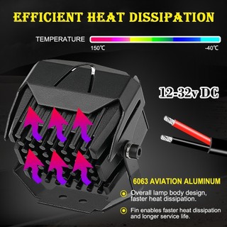 【AIMVUKES】Đèn sương mù LED 12D 3" 100W 6000K 3000K 12000LM chuyên dụng cho xe máy/xe địa hình/xe tải/ô tô 12V 24V