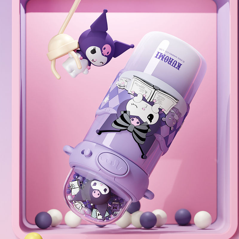 580ml Sanrio Kuromi Hello Kitty Stuff Kids Thermos Cup Bình chân không cách nhiệt Kawaii Bình nước bằng thép không gỉ dung tích lớn