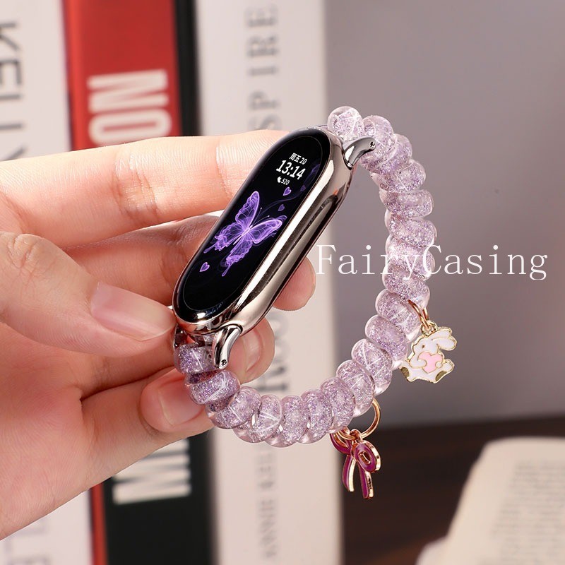 Dây đeo lấp lánh Thích hợp cho Mi Band 10 8 Pro 9Pro 10 9 8 NFC Co giãn co giãn cho Mi Band 3 4 5 6 7 Band