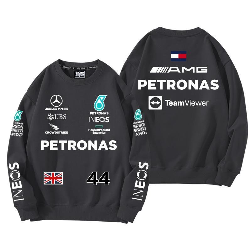 Cặp đôi Mercedes-Benz Fleet AMG Hamilton F1 Racing Suit cổ tròn, mỏng lót lông cừu