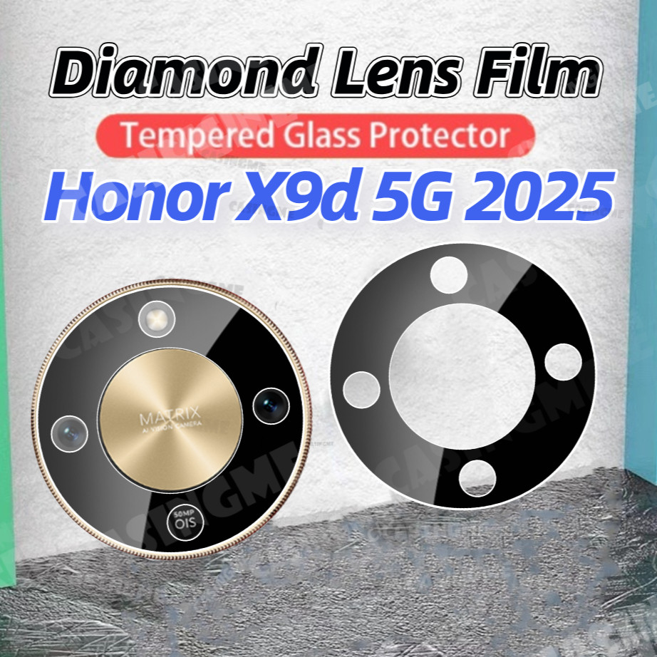 Honor X9d 5G 2025 Bảo hiểm toàn diện Ống kính máy ảnh 3D cho Honor X9d X9 X 9d HonorX9d X9c X 9 d X9b Phim bảo vệ máy ảnh 5G thông minh Kính cường lực Full Cover Kính bảo vệ ống kính máy ảnh