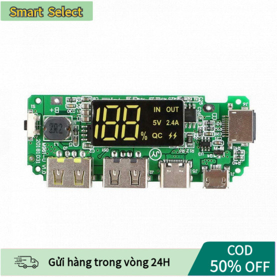 [COD] Mô-đun sạc pin lithium 18650 DIY - Có màn hình LCD, nhiều cổng ra, bảo vệ quá dòng, chất lượng cao