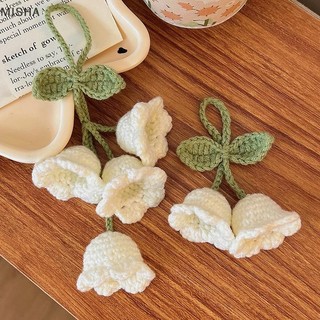 Misa Handmade Móc Hoa Lan Móc Khóa Dành Cho Nữ Cô Gái Lãng Mạn Hoa Mặt Dây Chuyền Túi Xách Trang Trí Phụ Kiện Xe Hơi Quà Tặng