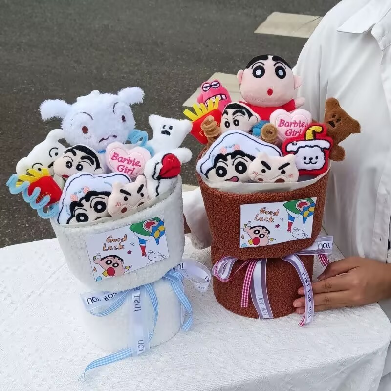 Hoạt Hình Crayon Shin-chan Sang Trọng Búp Bê Đồ Chơi Thú Nhồi Bông Sáng Tạo Bó Hoa Lễ Tình Nhân Giáng Sinh Tốt Nghiệp Quà Tặng Sinh Nhật