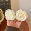Kẹp Tóc Hoa JVSUB, Ngọc Trai Thanh Lịch Vải Nhỏ Camellia Kẹp Tóc, Thiết Kế 5 Tầng Thời Trang Lập Thể Hoa Vuốt Tóc Phụ Kiện Nữ
