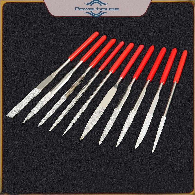 POWER 10 Cái Bộ tập tin kim 3x140mm Bộ tập tin kim cho đá Thủy tinh khắc kim loại Thủ công Dụng cụ cầm tay Bộ tập tin kim.