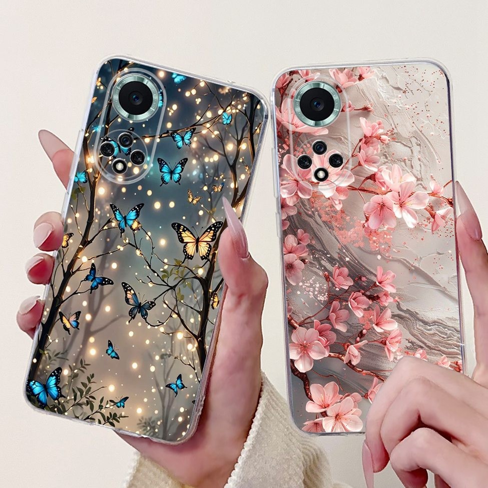 Trong Suốt Cho Huawei Nova9 NAM-AL00 NAM-LX9 Ốp Lưng Huawei Nova 9 Silicon Thời Trang Hoa Sang Trọng Dễ Thương Ngộ nghĩnh Mèo Sơn Mềm Ốp Lưng