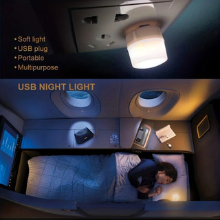 1 / 10 Chiếc Mini USB Đèn Ngủ Ấm Trắng Bảo Vệ Mắt Sách Đọc Sách Đèn Cắm USB Máy Tính Sạc Điện Di Động Đèn Ngủ LED