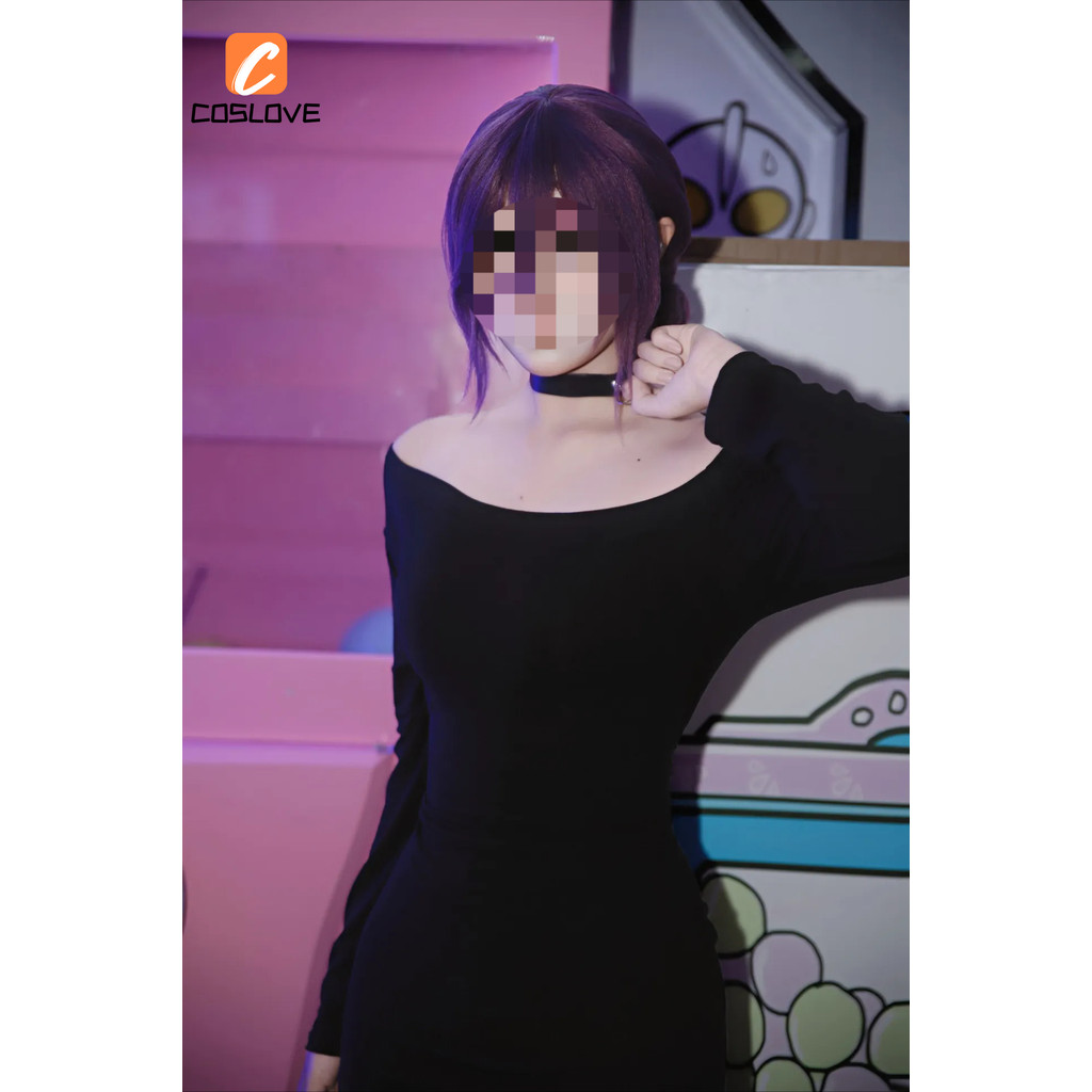 Trang phục cosplay anime màu đen phong cách Reze, phù hợp cho fan