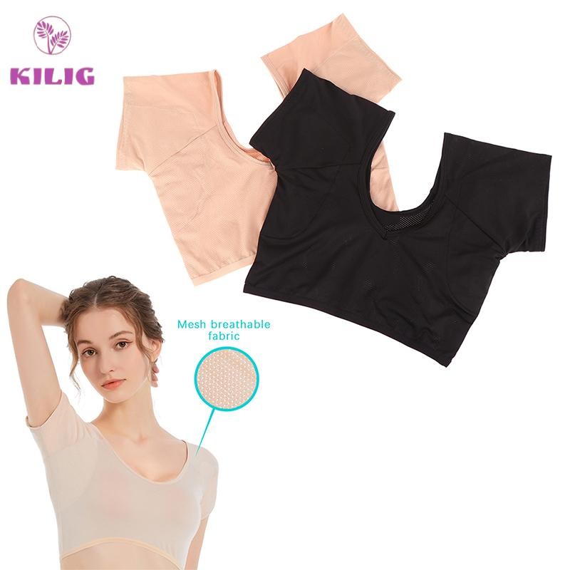 Miếng Đệm Thấm Hút Mồ Hôi Nách Hình Dạng Áo Thun Có Thể Giặt Và Tái Sử Dụng