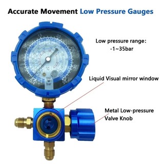 Bộ Đồng Hồ Nạp Gas Lạnh Đơn R22 R410a Đo Áp Suất Kèm Dây Ống Chất Lượng Cao