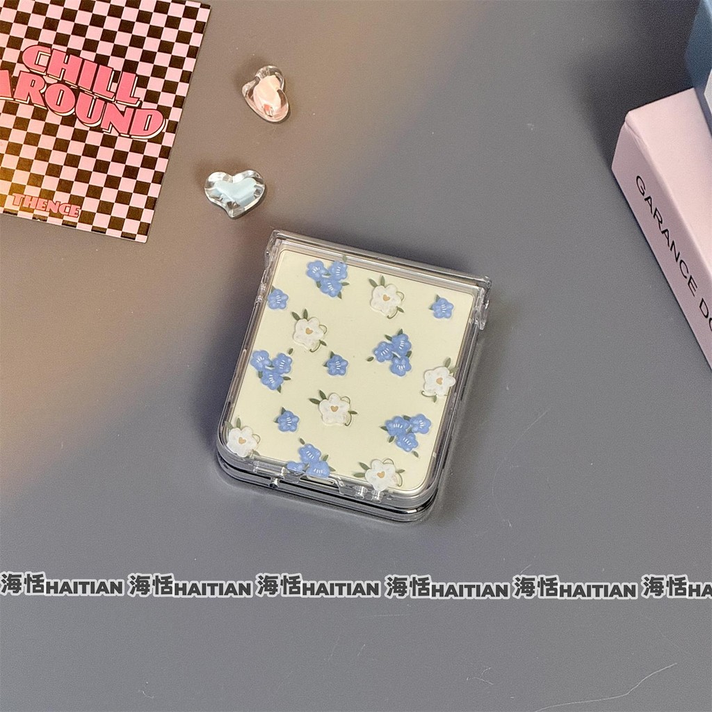 Mới Trong Suốt Vòng Tay Hoa Bướm Charm Ốp Lưng Điện Thoại Thích Hợp Cho Samsung Galaxy ZFlip7 Zflip6 Vỏ Gấp Cho Zflip 7FE 5 4 3 5G Vỏ Bảo Vệ Cứng