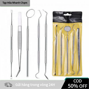 【COD】Bộ dụng cụ vệ sinh răng miệng đa chức năng 3-6 chi tiết, phù hợp cho phòng khám nha khoa, chất lượng cao và bền bỉ