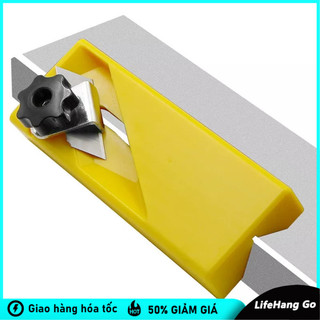 Dao gọt chỉ nẹp nhựa, vát mép gỗ 45°, sử dụng lưỡi dao rọc giấy