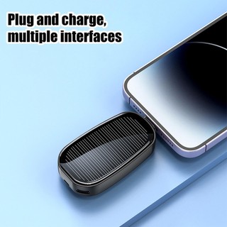 Portable Solar Keychain Charger Bank Compact Power Bank Mini Powerbank For Mobile Phone TYPE-C Backup Emergent enmdavn