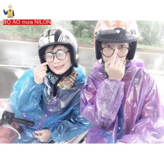 {COMBO 10 BỘ - QUÁ RẺ } Bộ quần áo mưa nilon tiện ích cho người lớn trẻ em, áo mưa tiện lợi