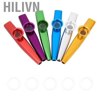 hilivn Hợp kim nhôm Kazoo di động Đối tác nhạc cụ dễ học để đi du lịch và đốt lửa trại