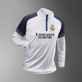 2425 New Barcelona Manchester City Real Madrid Training Wear Football Long Sleeve Quick-Drying Breathable Half Zipper Exercise Workout Clothes Men Yg6p