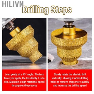 hilivn Diamond Brazed Step Drill Bit Mũi khoan có lỗ nhiều lớp Mũi khoan lỗ M10 Đường kính 20mm 35mm 50mm