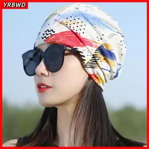 Mũ Baotou YRBWD, Khăn xếp mềm chống nắng, Mũ trùm đầu bằng lụa băng thoáng khí thời trang dành cho nữ