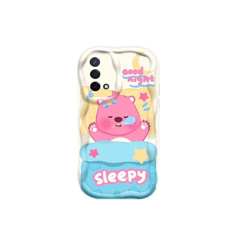Ốp Silicon Hoạt Hình Cho OPPO A74 A95 F19 F19S Reno 6 Lite 4G Bảo Vệ 3D Vỏ Điện Thoại Mềm TPU Loopy Ốp Lưng Chống Sốc