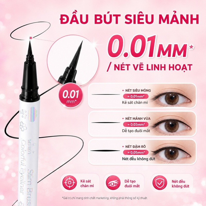 Xixi Kẻ Mắt Nước Nét Mảnh Lên Màu Đậm Chuẩn Không Lem Trôi Dễ Dùng Tạo Đường Viền Tự Nhiên D264