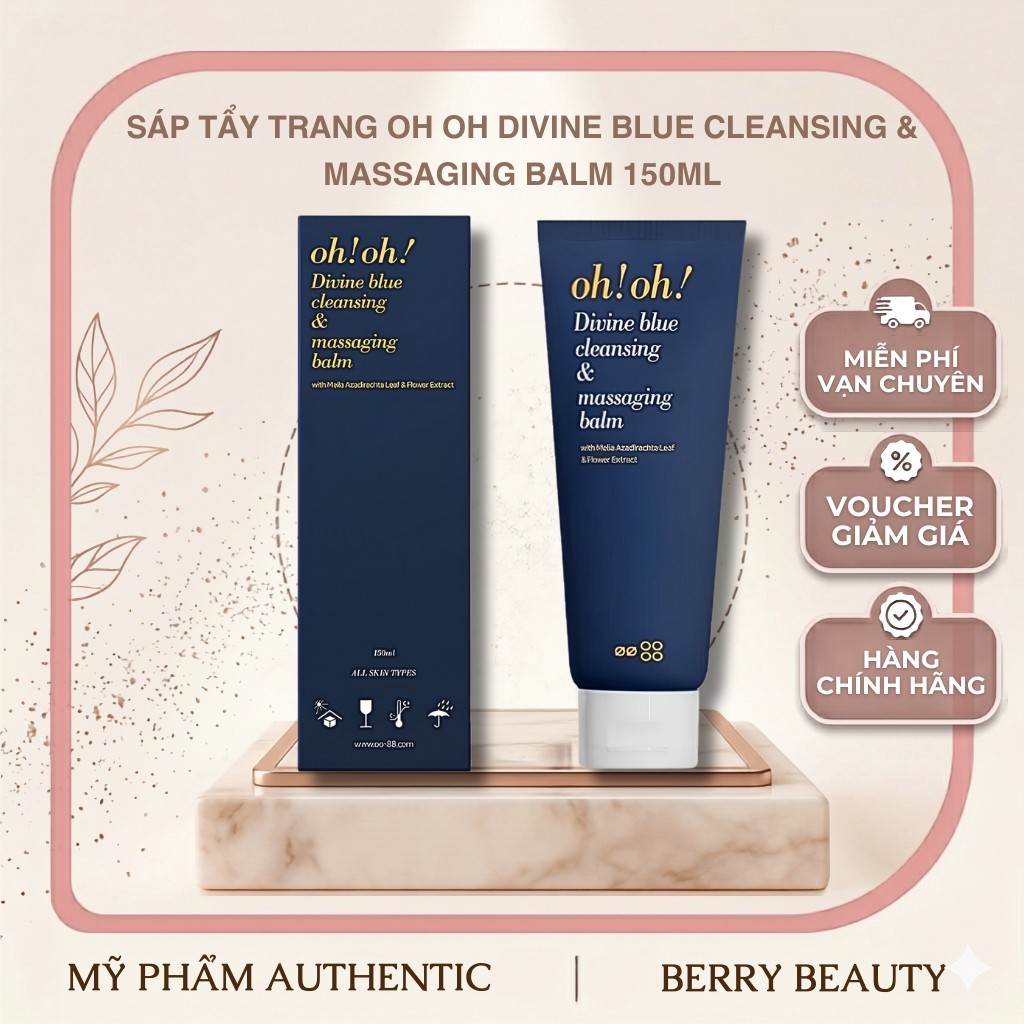 [Hàng Công Ty] Sáp Tẩy Trang Oh!Oh! Divine Blue Cleansing & Massaging Balm 150ml | Sáp Tẩy Trang & Massage
