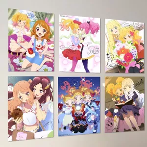 Aikatsu! Bộ Poster Anime 20 Chiếc – Ichigo Hoshimiya, Ran Shibuki & Mizuki Kanzaki A4 Poster Nghệ Thuật Treo Tường Cho Phòng Ngủ Ký Túc Xá Trang Trí Phòng