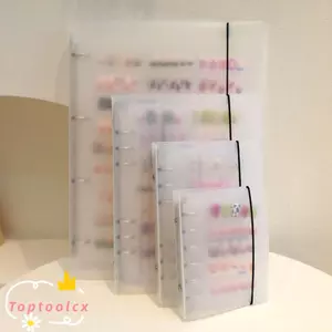 TOPTOOLCX Nails Công cụ trưng bày mẫu, Sách lưu trữ mảnh móng tay nghệ thuật dung tích lớn PVC, Sách lưu trữ di động trong suốt nhiều kích thước