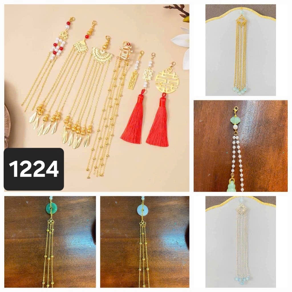 (1 cái) Tua rua cổ trang nhiều mẫu,, nguyên liệu làm trang sức cổ trang, nguyên liệu diy, Phụ kiện cưới Khánh Huyền
