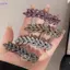Kẹp bên pha lê SAIA, Kẹp tóc lúa mì lấp lánh, Đám cưới Barrette bằng hợp kim sang trọng