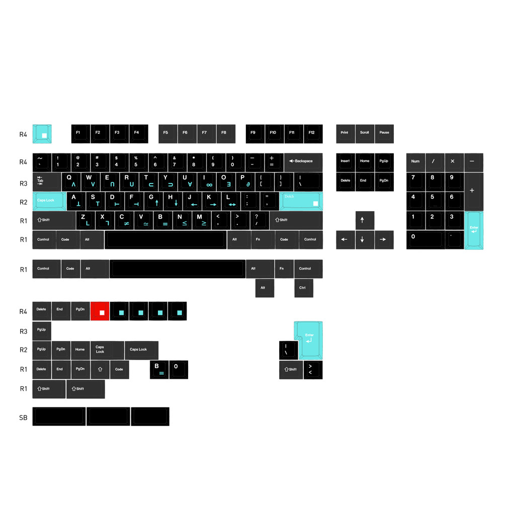GMK Dolch nhân bản Keycaps PBT Chất liệu Cherry Profile 1.7mm Nhuộm dày phụ Bàn phím cơ Keycaps | BigBuy360 - bigbuy360.vn