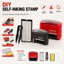 Bộ tem DIY TUYỆT VỜI, Bộ tem tự động trả lại mực bằng nhựa, Bộ tem đánh vần loại mực tự động đa kích thước màu đỏ đen được cá nhân hóa để sử dụng trong doanh nghiệp