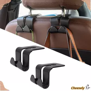 GIÁ RẺ 2 Chiếc Móc Ghế Sau Ô Tô, Móc Treo Tựa Đầu Đa Năng Hai Đầu, Nội Thất Ô Tô Đa Năng Phụ Kiện Ô Tô Giá Đỡ Túi Xách