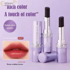 Kem dưỡng môi EDIWANY, Son môi màu đen màng Bionic dưỡng ẩm, Son bóng môi không phai màu thời trang lâu trôi cho nữ thần chăm sóc môi