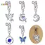 < Honeyba > Nhẫn Bụng Giả Dangling Rốn Nhẫn Nữ Bướm Trái Tim Mặt Trăng Tòn Ten Kẹp Trên Bụng Nút Nhẫn Không Xuyên Trang Sức Đẹp
