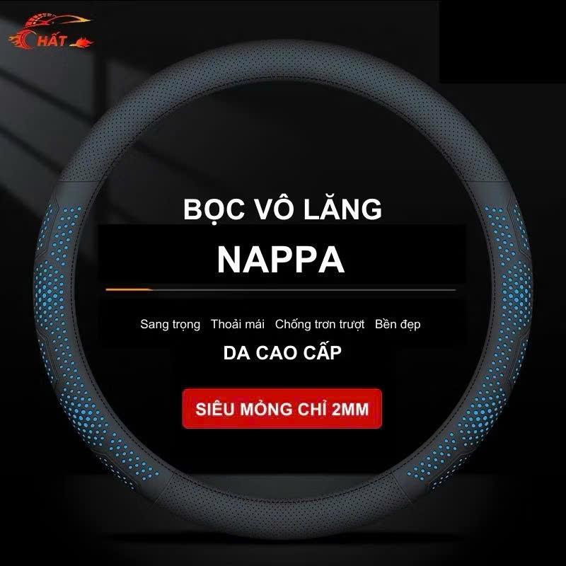 [DA MỀM] Bọc vô lăng da Nappa mềm cao cấp – thiết kế mỏng nhẹ ôm sát form cầm chắc tay không trơn trượt