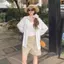 Áo sơ mi trắng dáng rộng chống nhăn mùa hè Slimer Look All-Match Lazy Style Jacket Top