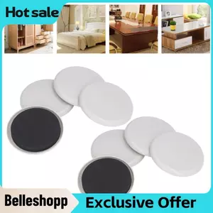 Belleshopp Belleshopp 8 Cái Thanh Trượt Đồ Nội Thất Dày Im Lặng Thảm Lót Sàn Chân Đệm Khay Nhựa HDPE EVA Cho Thảm (3.5 Inch)